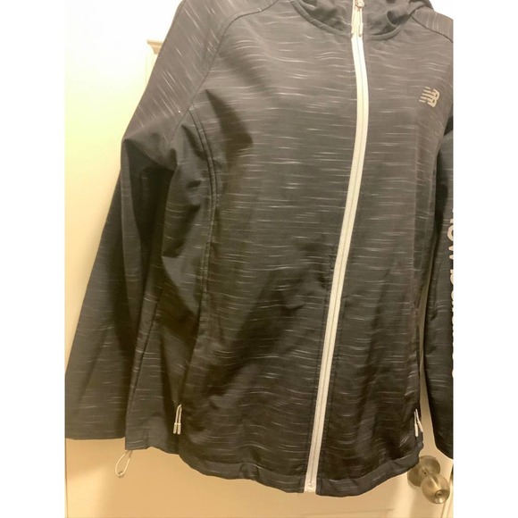 New Balance Black Shadow Run Jacket Water Resistant Size XL - Picture 3 of 10